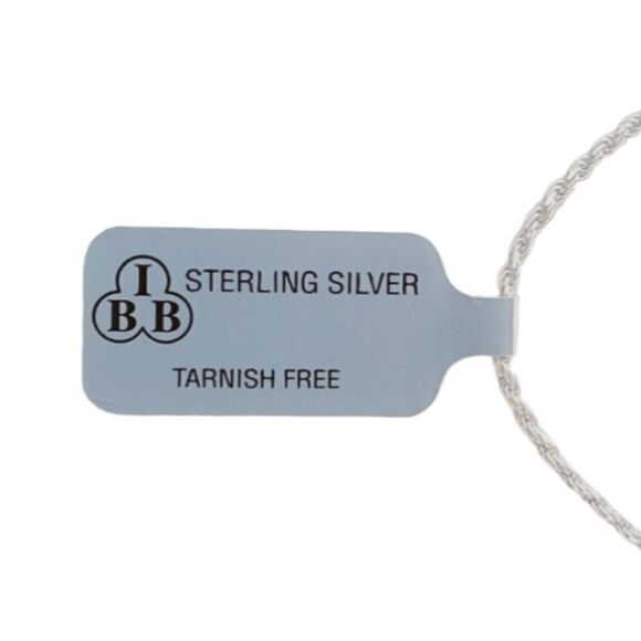 IBB Sterling Silver Diamond Cut Rope Necklace Chain 18" - Picture 4 of 5